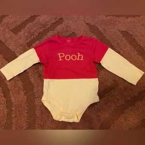 Disney baby long sleeve onesie- Pooh Bear
